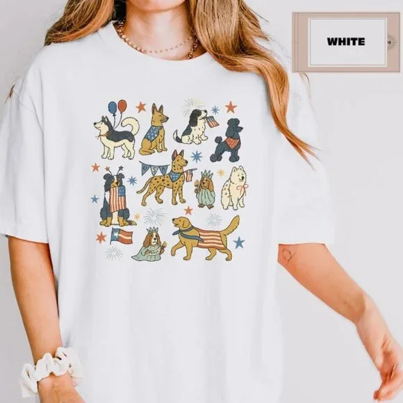 Patriotic Dogs Shirt, Dog Lover Gift Shirts - Picture 1 of 4